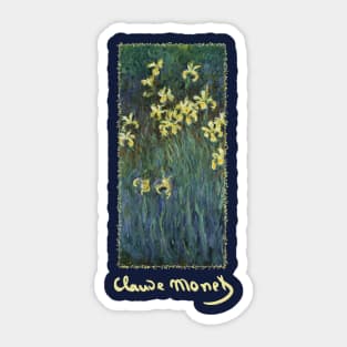 Yellow Irises by Claude Monet Sticker